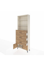 Arges Dolap 3 Raflı 3 Çekmeceli 2 Kapaklı 88x30x243 - S33M202V3A