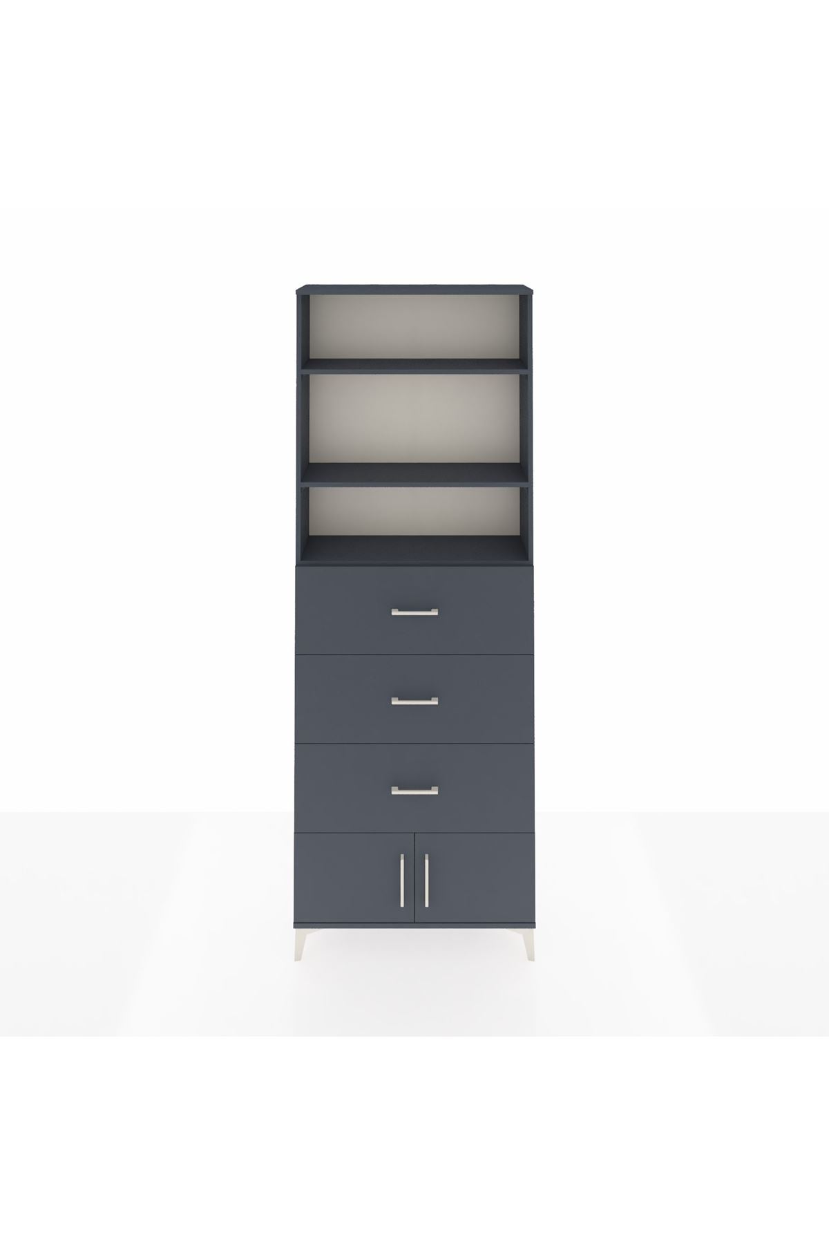 Arges Dolap 3 Raflı 3 Çekmeceli 2 Kapaklı 88x30x243 - S33M202V5A