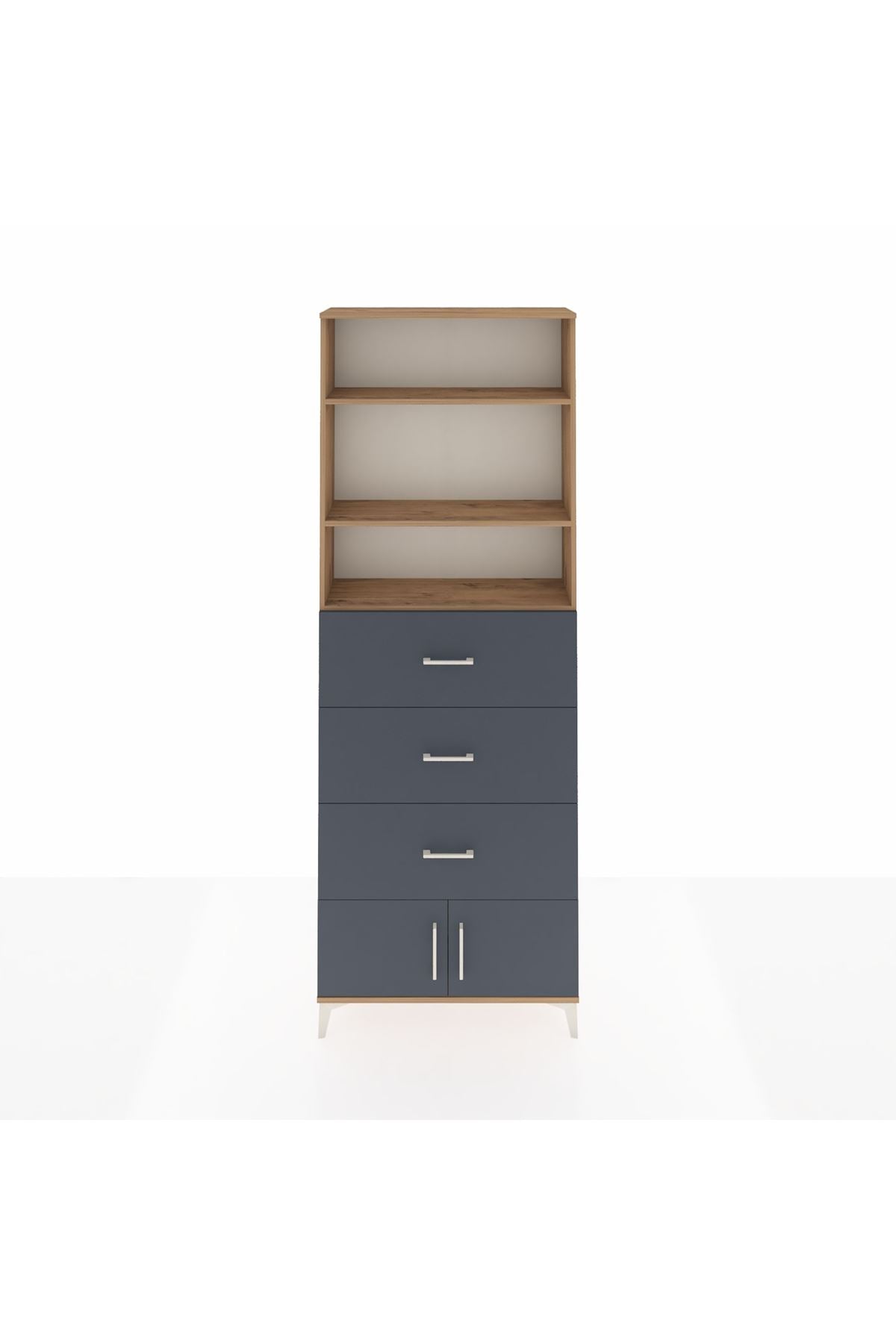 Arges Dolap 3 Raflı 3 Çekmeceli 2 Kapaklı 88x30x243 - S33M202V8A
