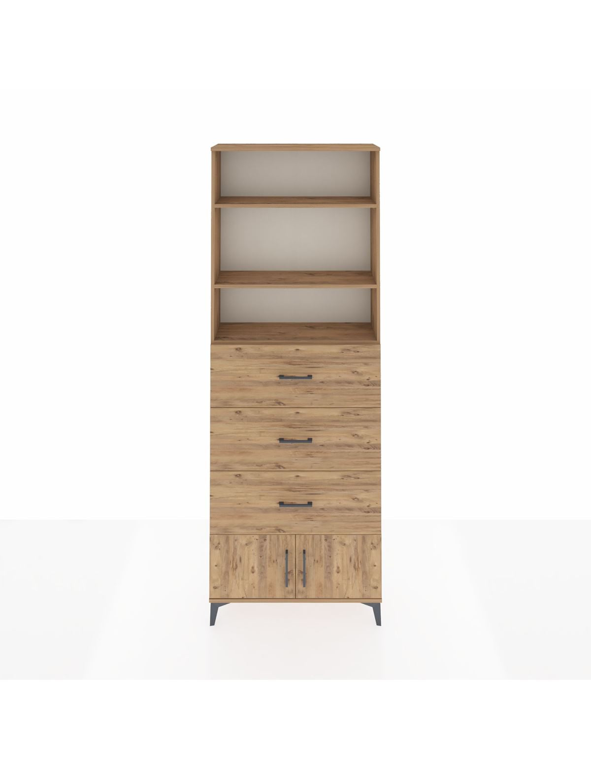 Arges Dolap 3 Raflı 3 Çekmeceli 2 Kapaklı 88x30x243 - S33M202V9A