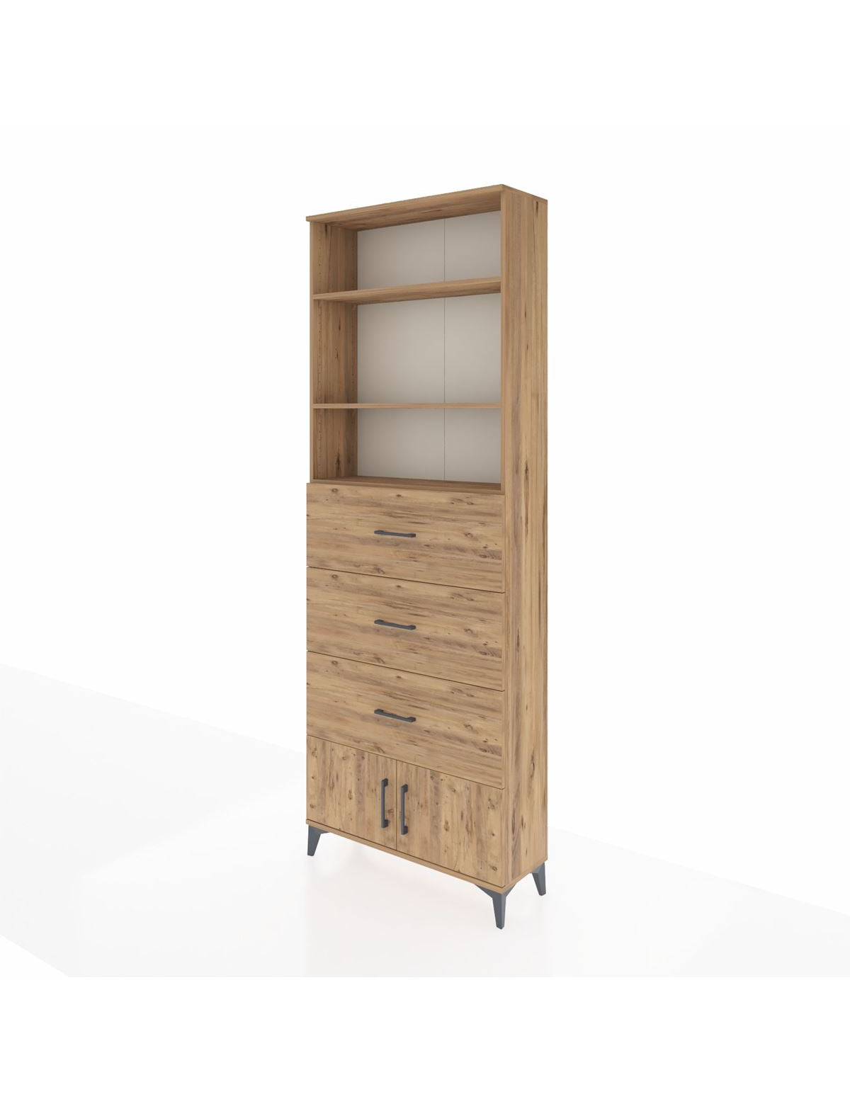 Arges Dolap 3 Raflı 3 Çekmeceli 2 Kapaklı 88x30x243 - S33M202V9A