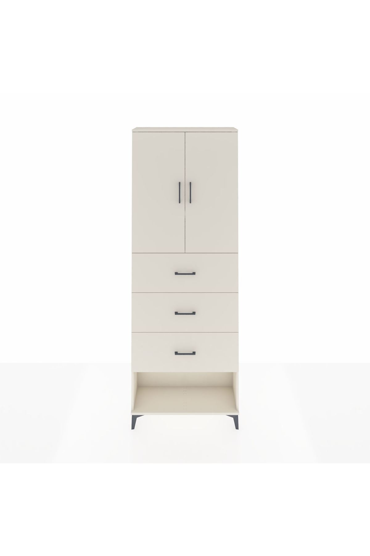 Arges Dolap 3 Raflı 3 Çekmeceli 2 Kapaklı 88x30x243 - S33M203V1A