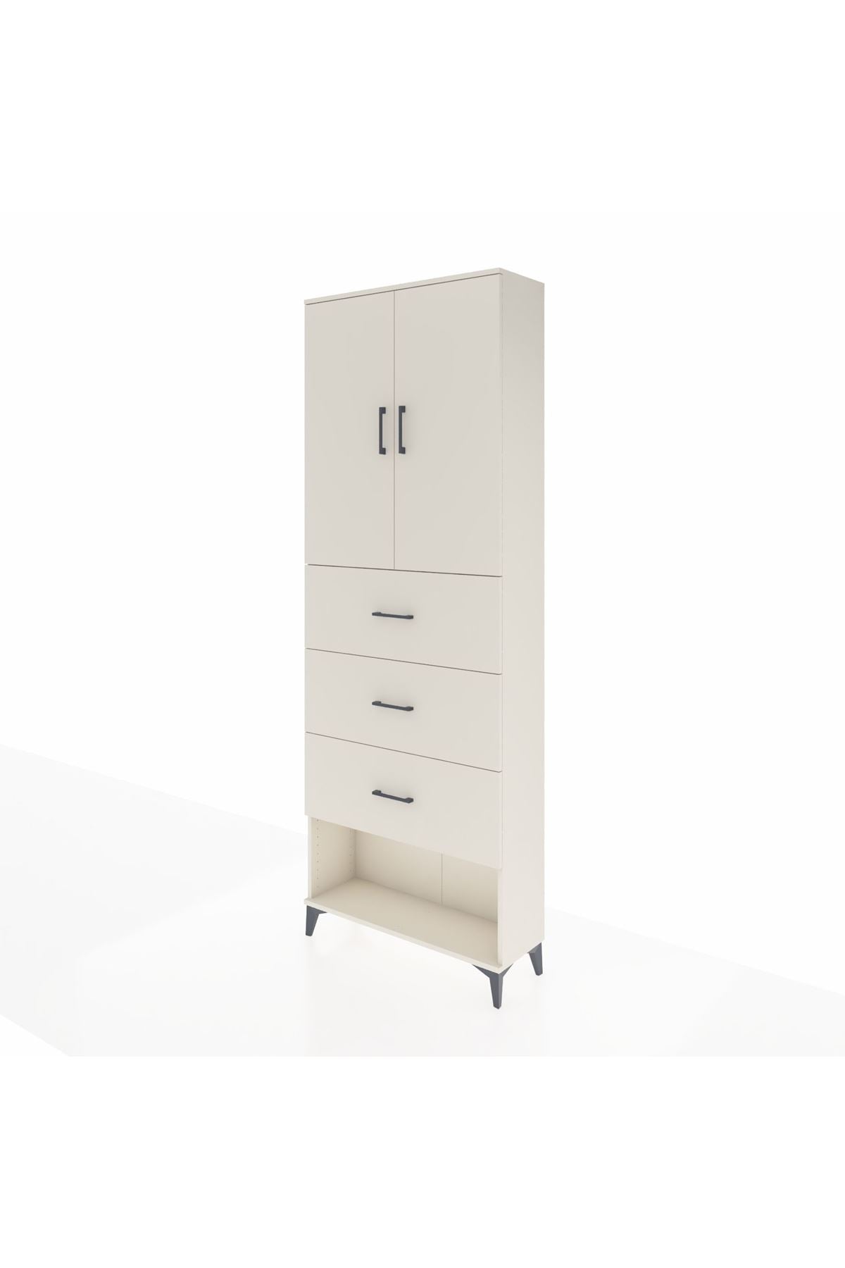 Arges Dolap 3 Raflı 3 Çekmeceli 2 Kapaklı 88x30x243 - S33M203V1A