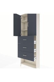 Arges Dolap 3 Raflı 3 Çekmeceli 2 Kapaklı 88x30x243 - S33M203V2A
