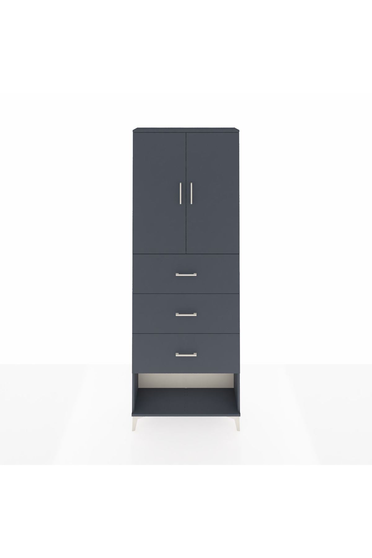 Arges Dolap 3 Raflı 3 Çekmeceli 2 Kapaklı 88x30x243 - S33M203V5A