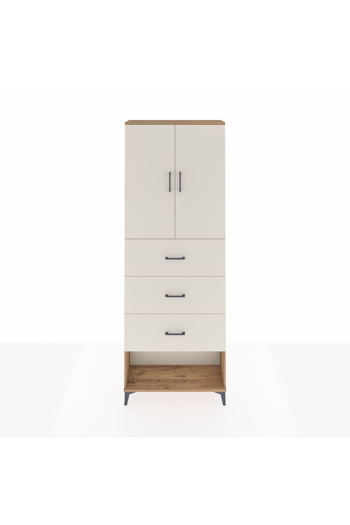 Arges Dolap 3 Raflı 3 Çekmeceli 2 Kapaklı 88x30x243 - S33M203V7A
