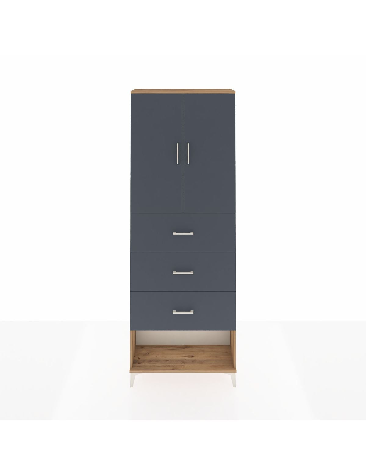 Arges Dolap 3 Raflı 3 Çekmeceli 2 Kapaklı 88x30x243 - S33M203V8A