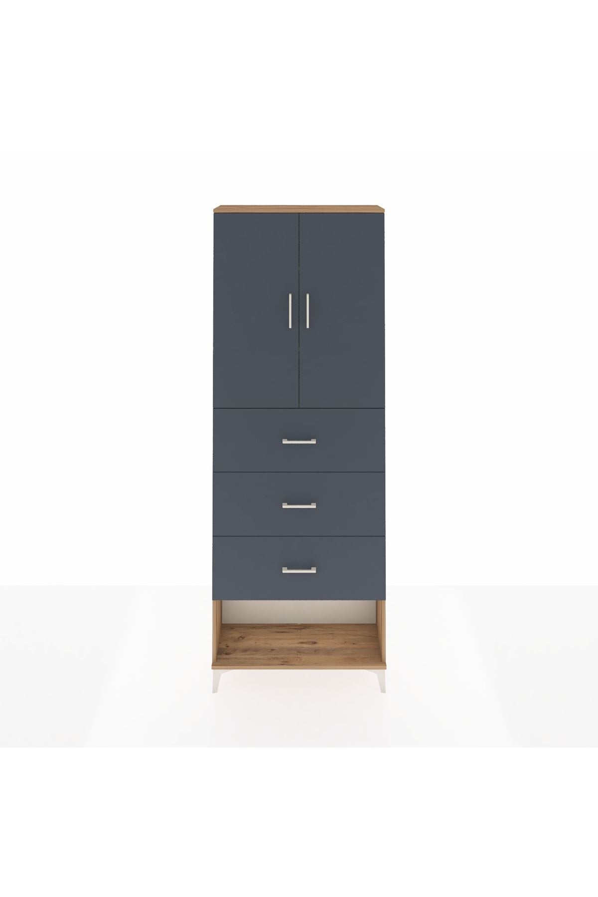 Arges Dolap 3 Raflı 3 Çekmeceli 2 Kapaklı 88x30x243 - S33M203V8A