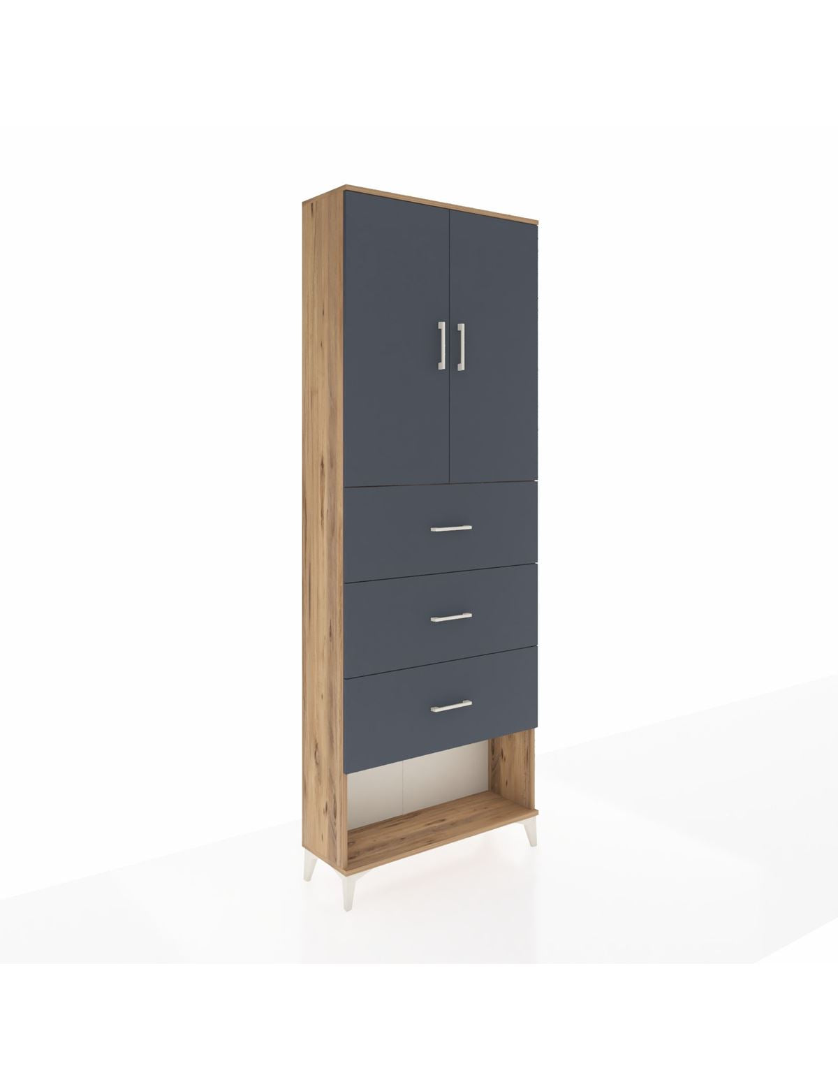 Arges Dolap 3 Raflı 3 Çekmeceli 2 Kapaklı 88x30x243 - S33M203V8A