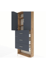 Arges Dolap 3 Raflı 3 Çekmeceli 2 Kapaklı 88x30x243 - S33M203V8A