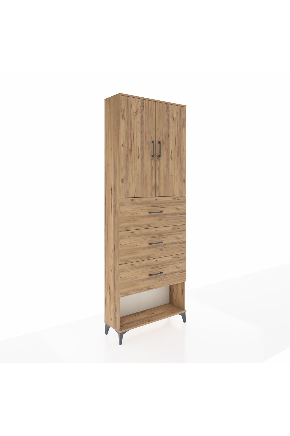 Arges Dolap 3 Raflı 3 Çekmeceli 2 Kapaklı 88x30x243 - S33M203V9A