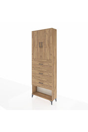 Arges Dolap 3 Raflı 3 Çekmeceli 2 Kapaklı 88x30x243 - S33M203V9A