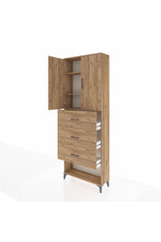 Arges Dolap 3 Raflı 3 Çekmeceli 2 Kapaklı 88x30x243 - S33M203V9A