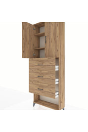 Arges Dolap 3 Raflı 3 Çekmeceli 2 Kapaklı 88x30x243 - S33M203V9A