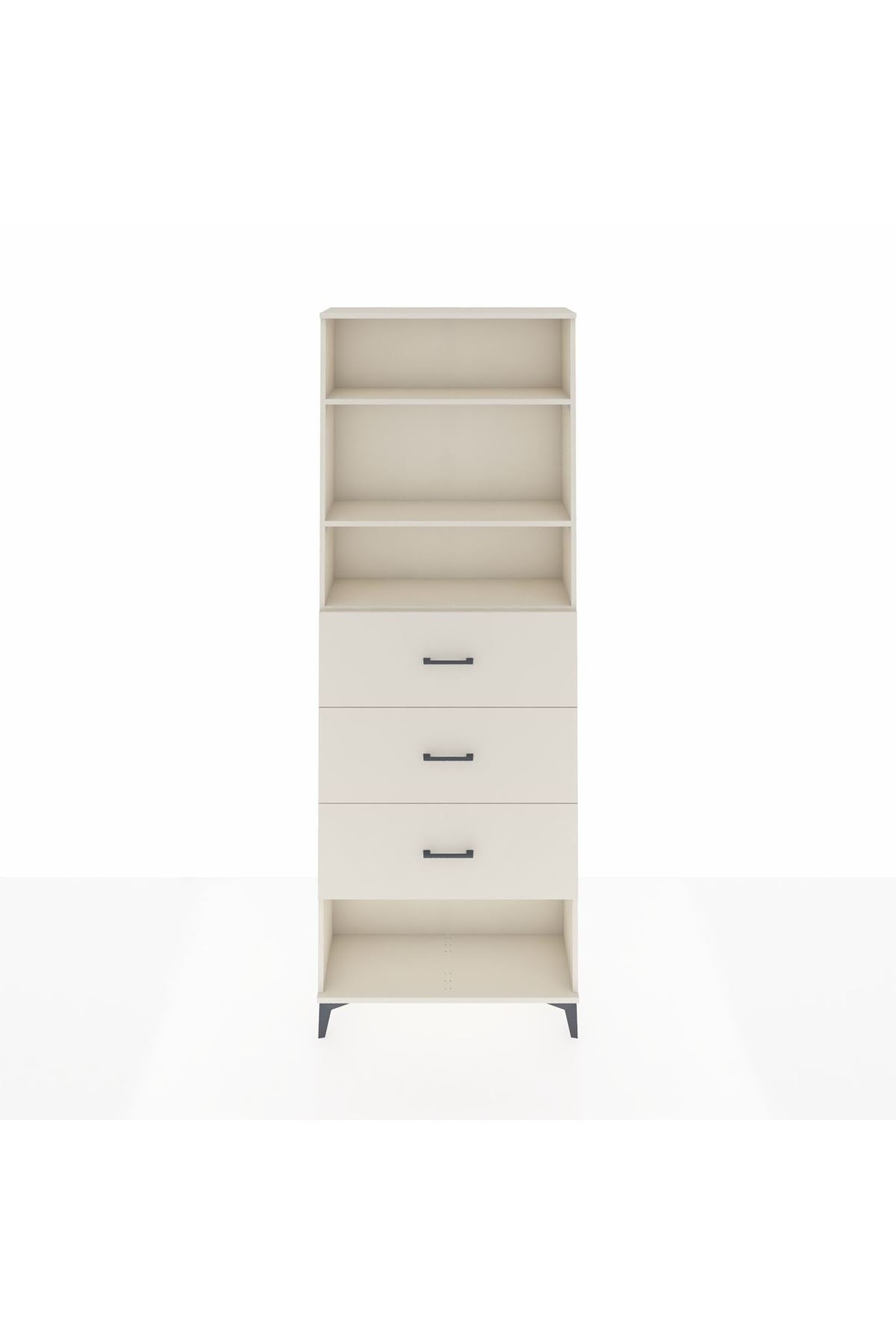 Arges Dolap 3 Raflı 3 Çekmeceli 88x30x243 - S33M204V1A