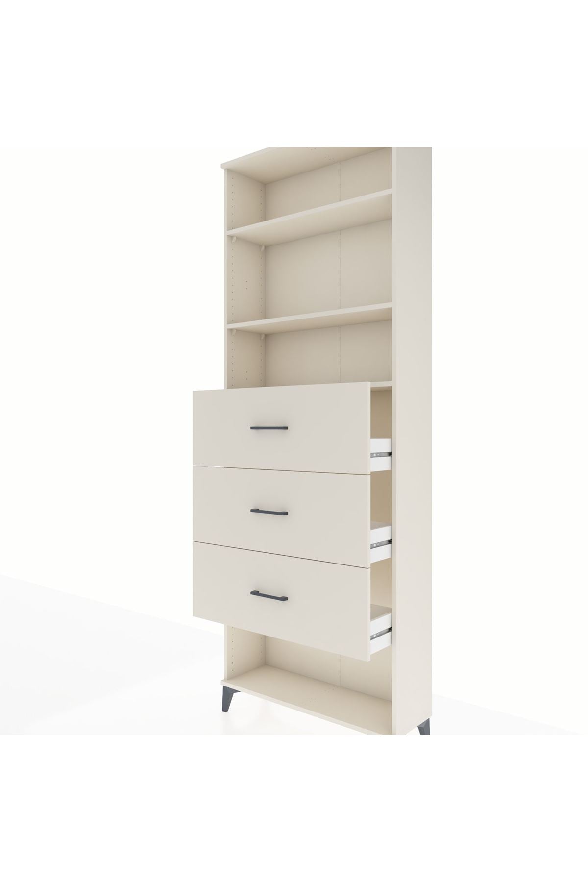 Arges Dolap 3 Raflı 3 Çekmeceli 88x30x243 - S33M204V1A