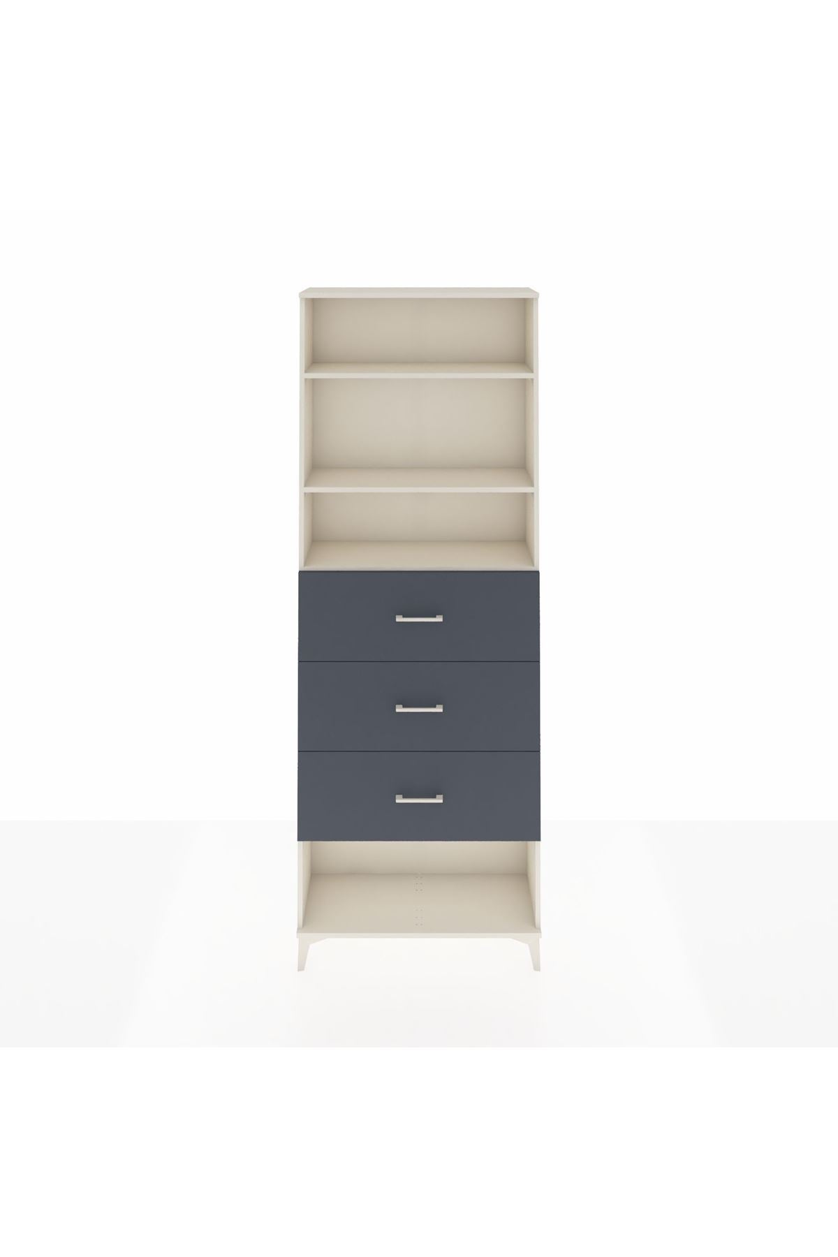 Arges Dolap 3 Raflı 3 Çekmeceli 88x30x243 - S33M204V2A