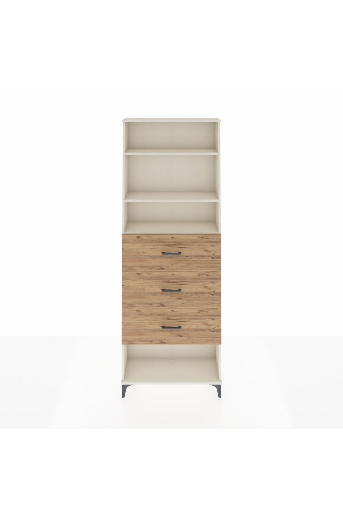 Arges Dolap 3 Raflı 3 Çekmeceli 88x30x243 - S33M204V3A