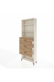 Arges Dolap 3 Raflı 3 Çekmeceli 88x30x243 - S33M204V3A