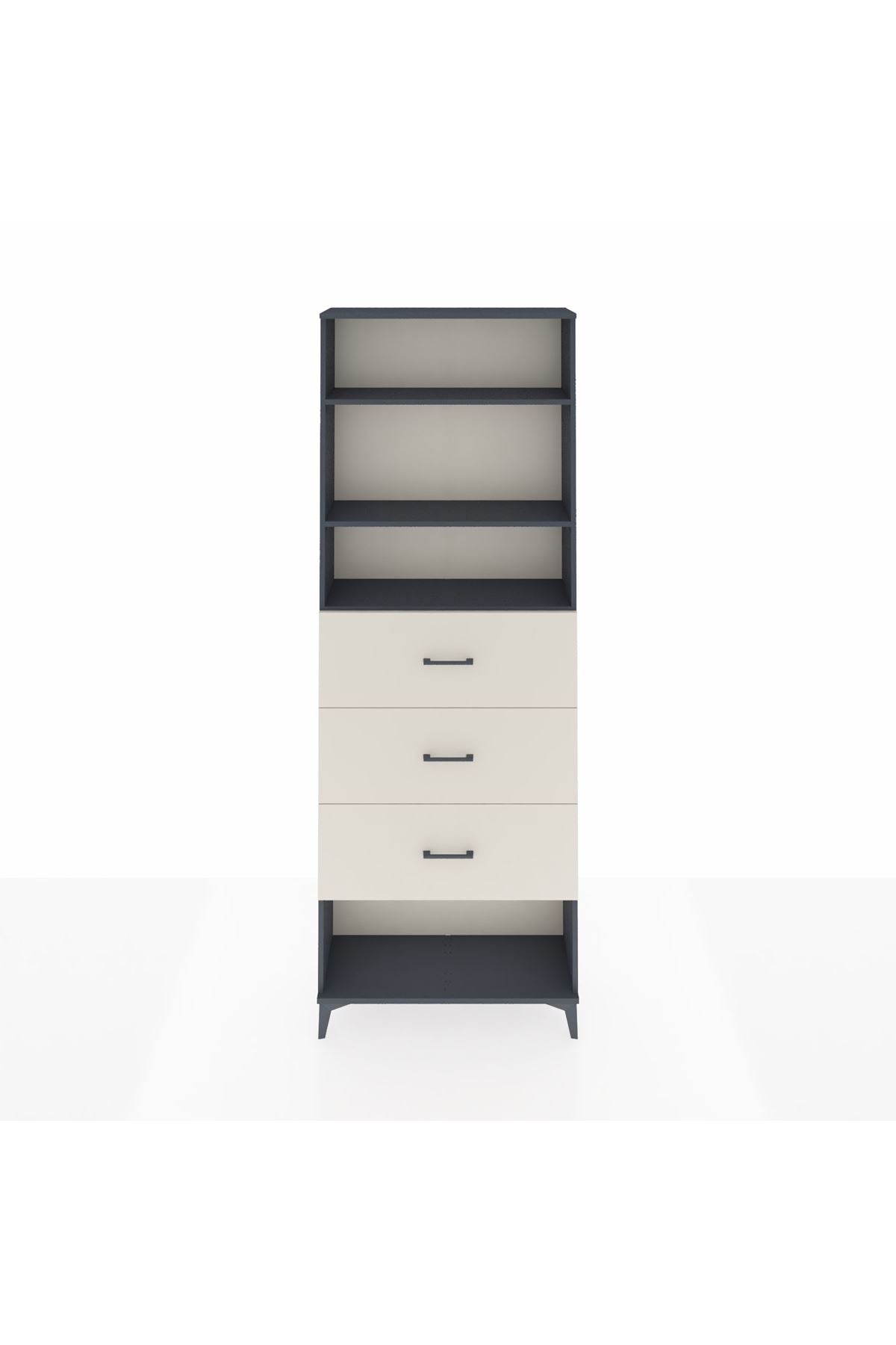 Arges Dolap 3 Raflı 3 Çekmeceli 88x30x243 - S33M204V4A