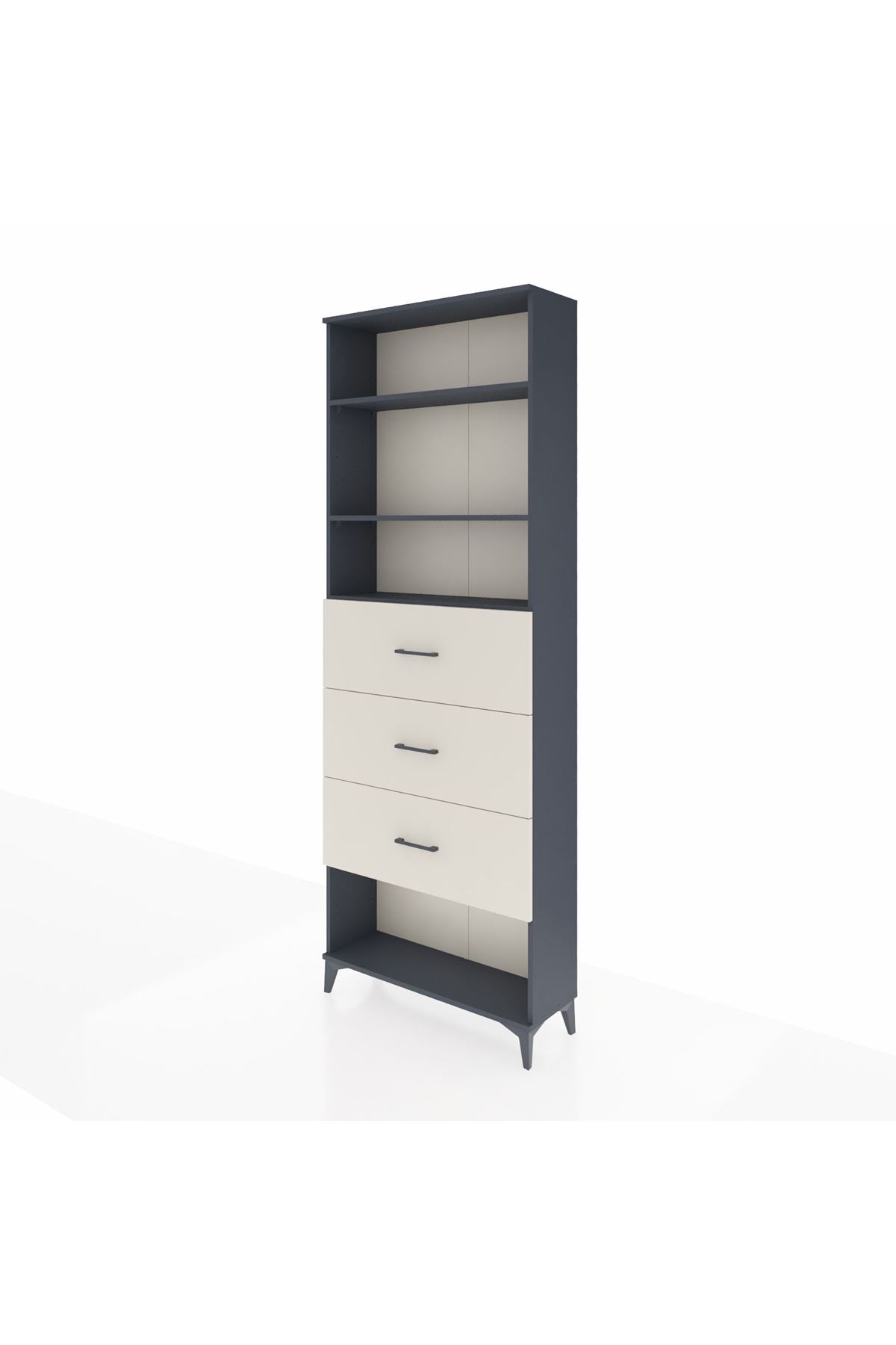 Arges Dolap 3 Raflı 3 Çekmeceli 88x30x243 - S33M204V4A