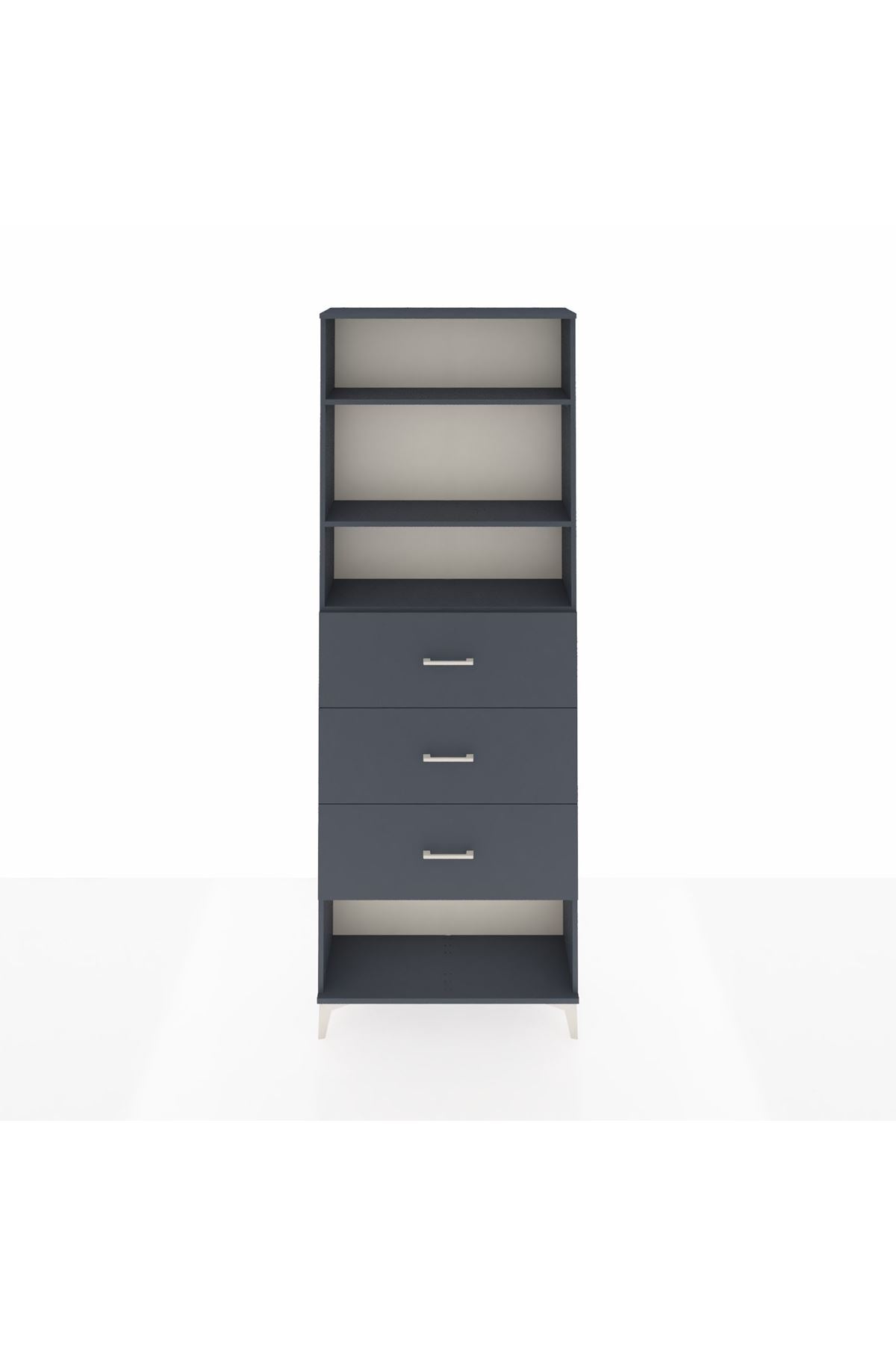 Arges Dolap 3 Raflı 3 Çekmeceli 88x30x243 - S33M204V5A