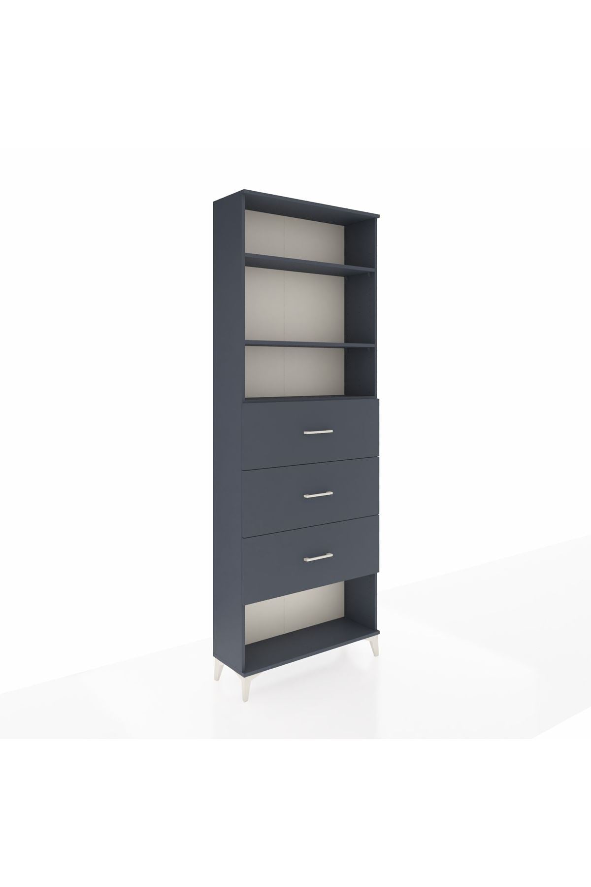 Arges Dolap 3 Raflı 3 Çekmeceli 88x30x243 - S33M204V5A