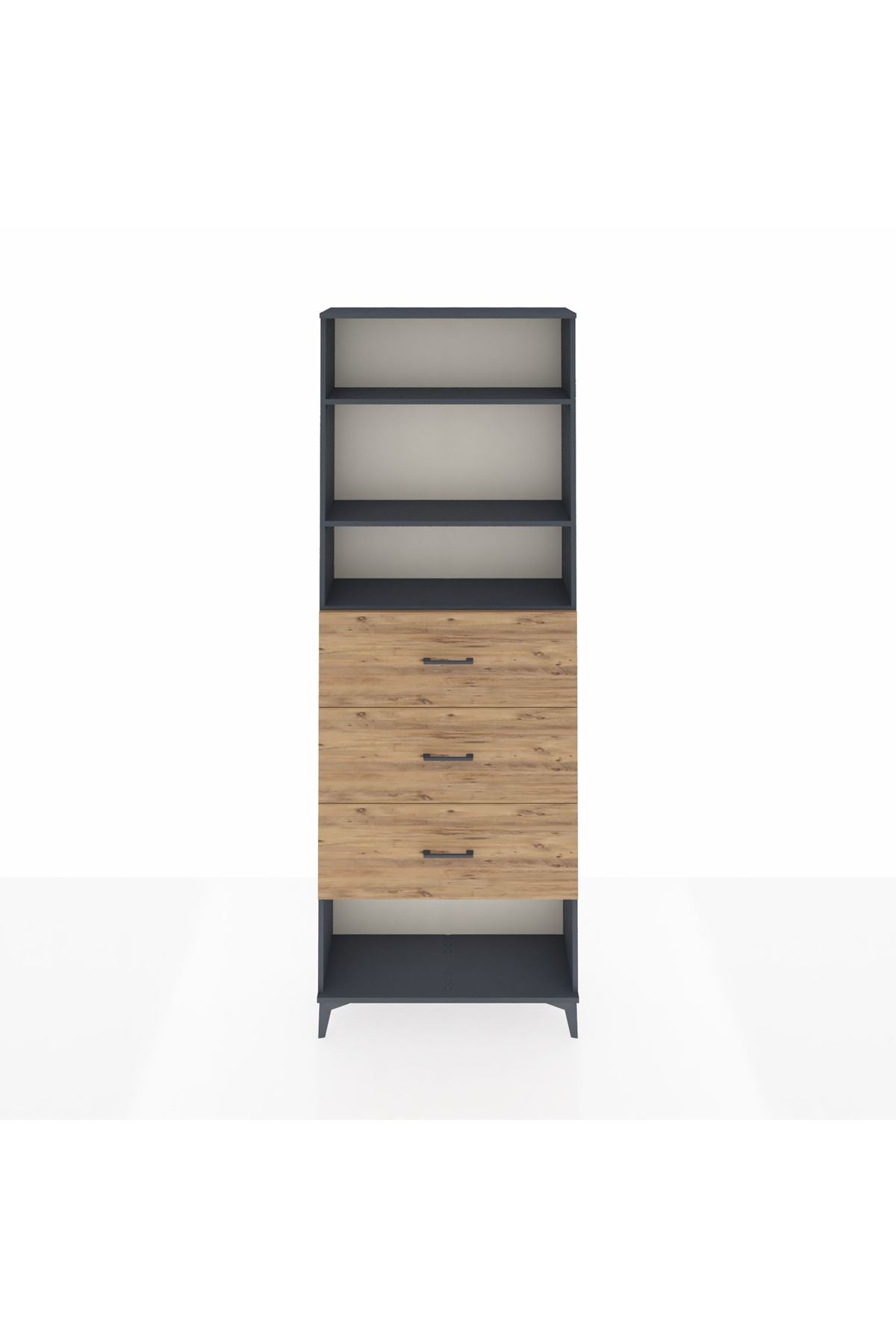 Arges Dolap 3 Raflı 3 Çekmeceli 88x30x243 - S33M204V6A