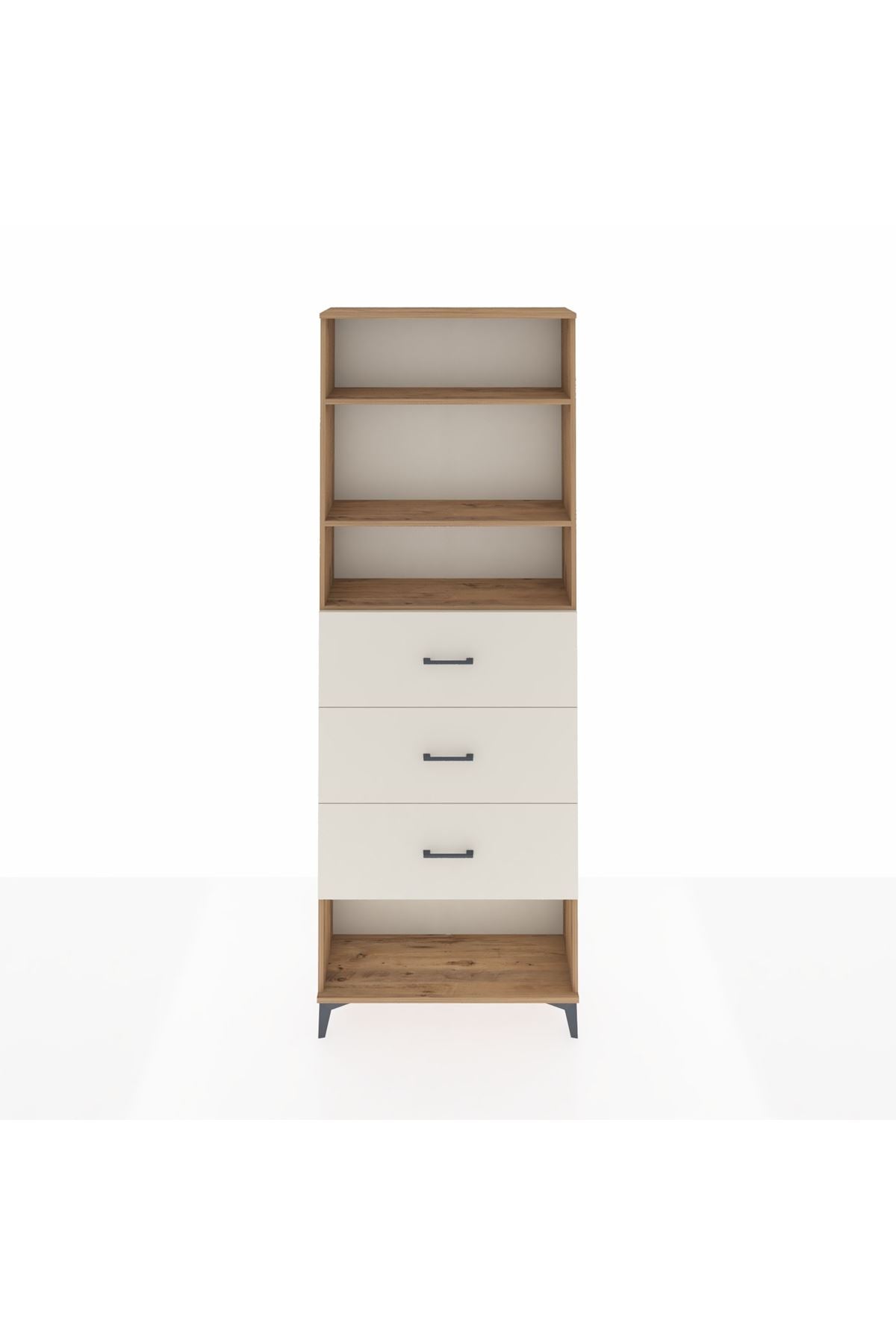 Arges Dolap 3 Raflı 3 Çekmeceli 88x30x243 - S33M204V7A