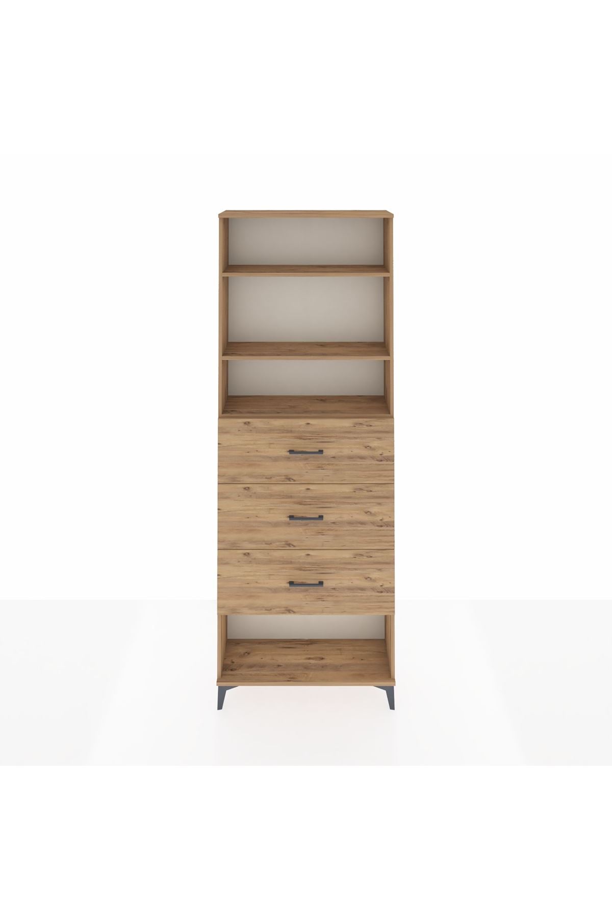 Arges Dolap 3 Raflı 3 Çekmeceli 88x30x243 - S33M204V9A