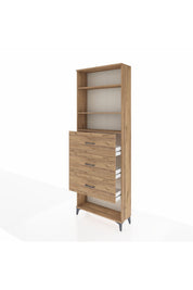 Arges Dolap 3 Raflı 3 Çekmeceli 88x30x243 - S33M204V9A