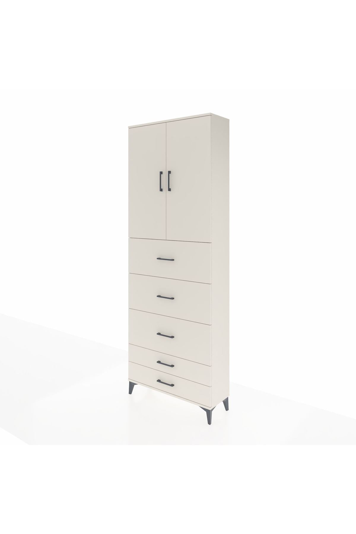 Arges Dolap 3 Raflı 5 Çekmeceli 2 Kapaklı 88x30x243 - S33M205V1A