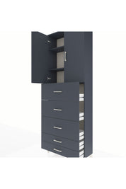 Arges Dolap 3 Raflı 5 Çekmeceli 2 Kapaklı 88x30x243 - S33M205V5A