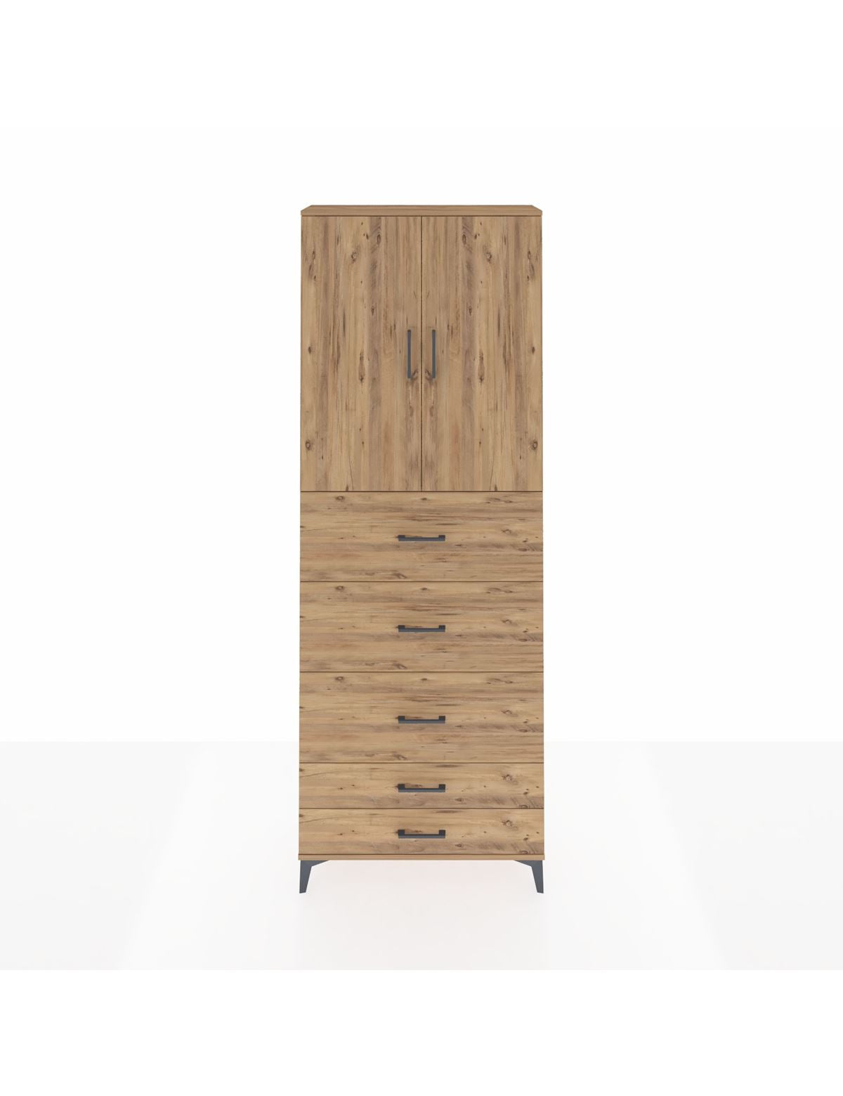 Arges Dolap 3 Raflı 5 Çekmeceli 2 Kapaklı 88x30x243 - S33M205V9A