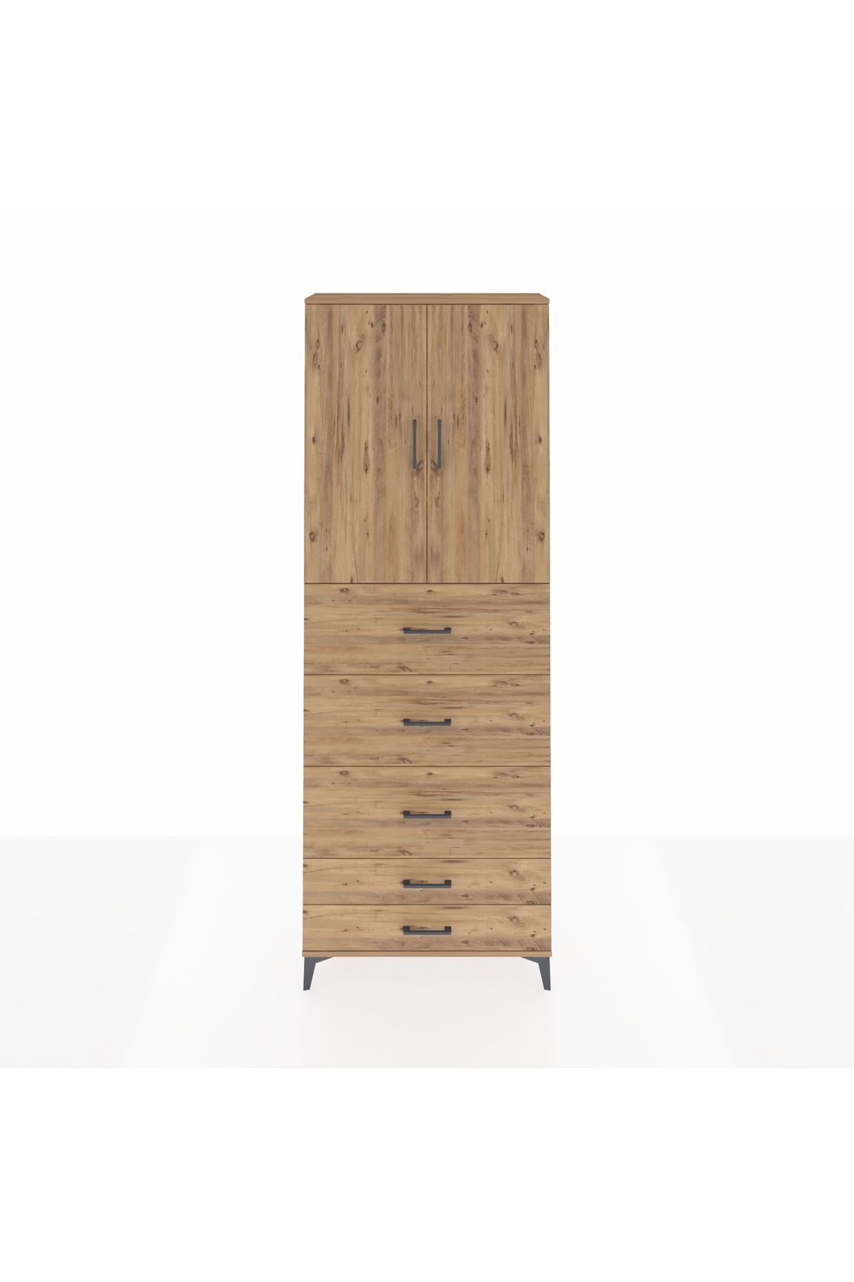Arges Dolap 3 Raflı 5 Çekmeceli 2 Kapaklı 88x30x243 - S33M205V9A