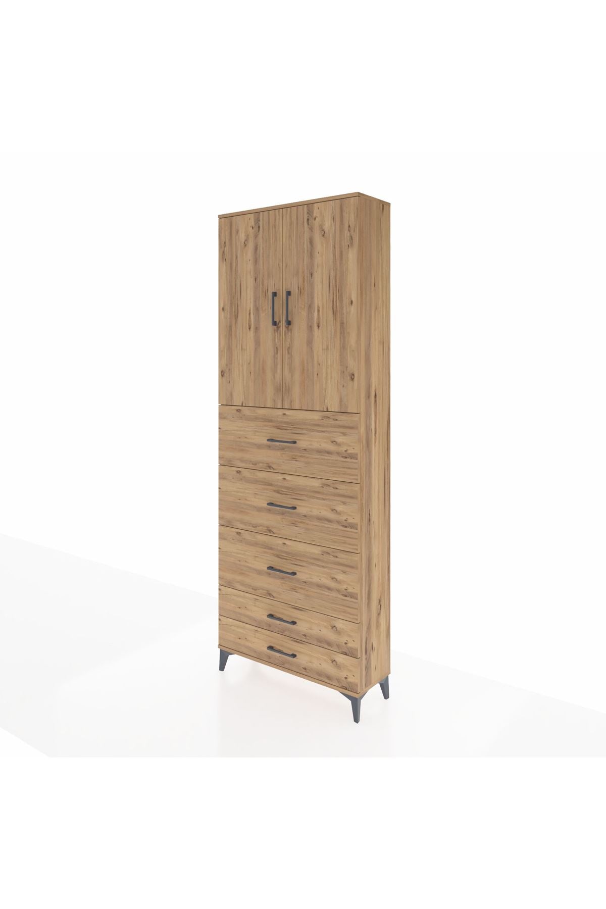 Arges Dolap 3 Raflı 5 Çekmeceli 2 Kapaklı 88x30x243 - S33M205V9A
