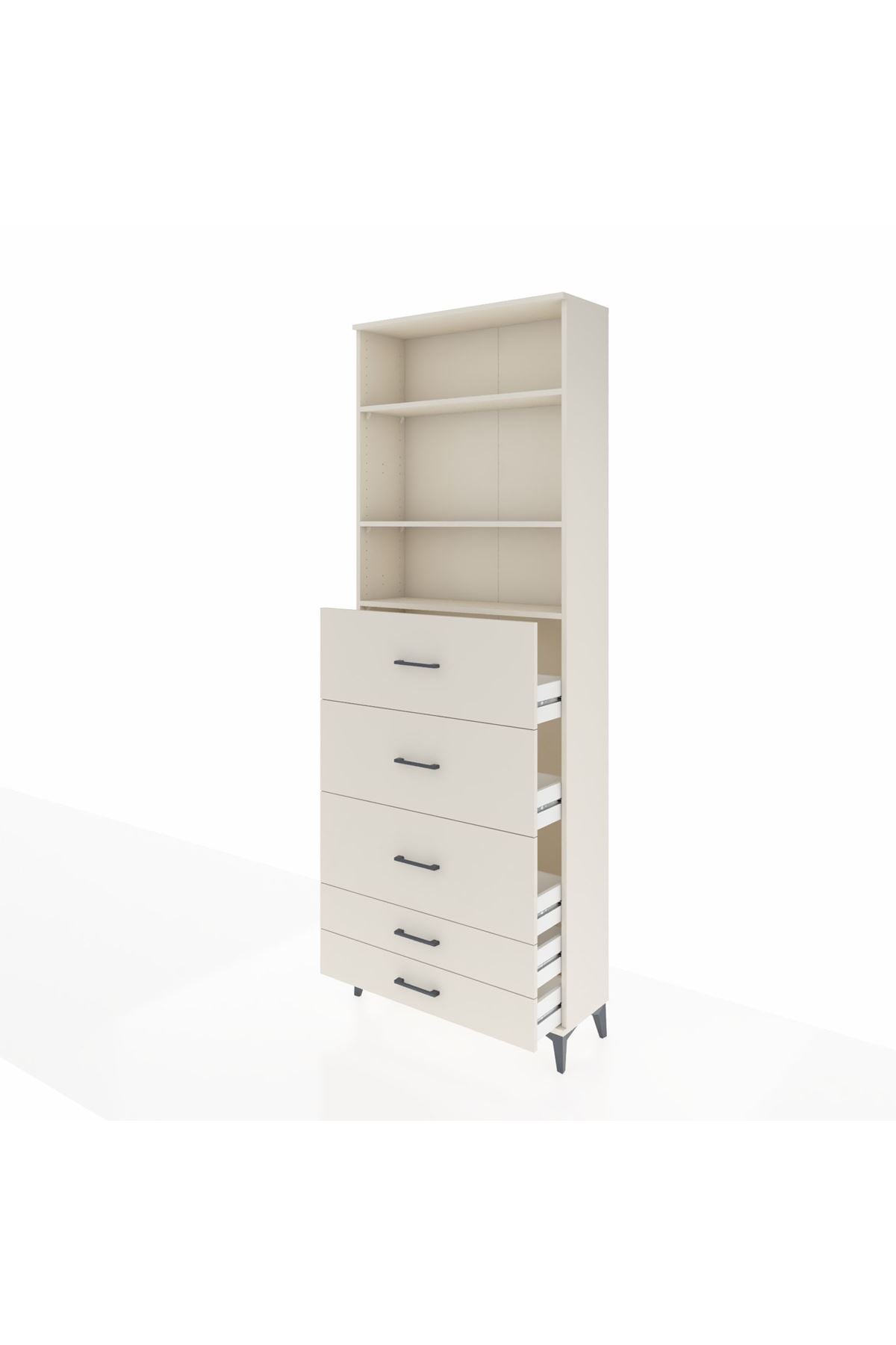 Arges Dolap 3 Raflı 5 Çekmeceli 88x30x243 - S33M206V1A