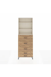 Arges Dolap 3 Raflı 5 Çekmeceli 88x30x243 - S33M206V3A