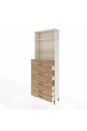 Arges Dolap 3 Raflı 5 Çekmeceli 88x30x243 - S33M206V3A