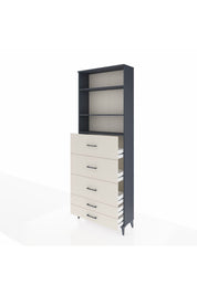 Arges Dolap 3 Raflı 5 Çekmeceli 88x30x243 - S33M206V4A