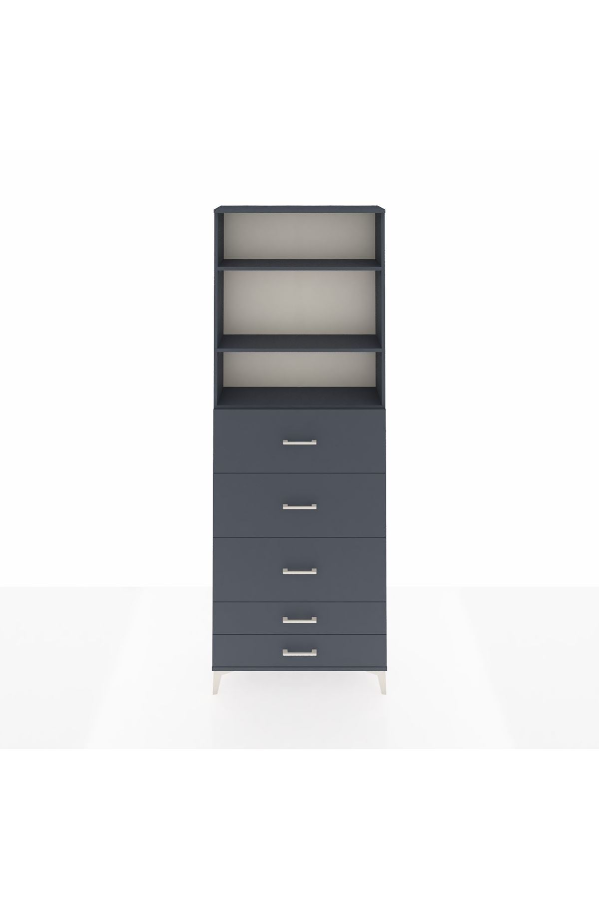 Arges Dolap 3 Raflı 5 Çekmeceli 88x30x243 - S33M206V5A
