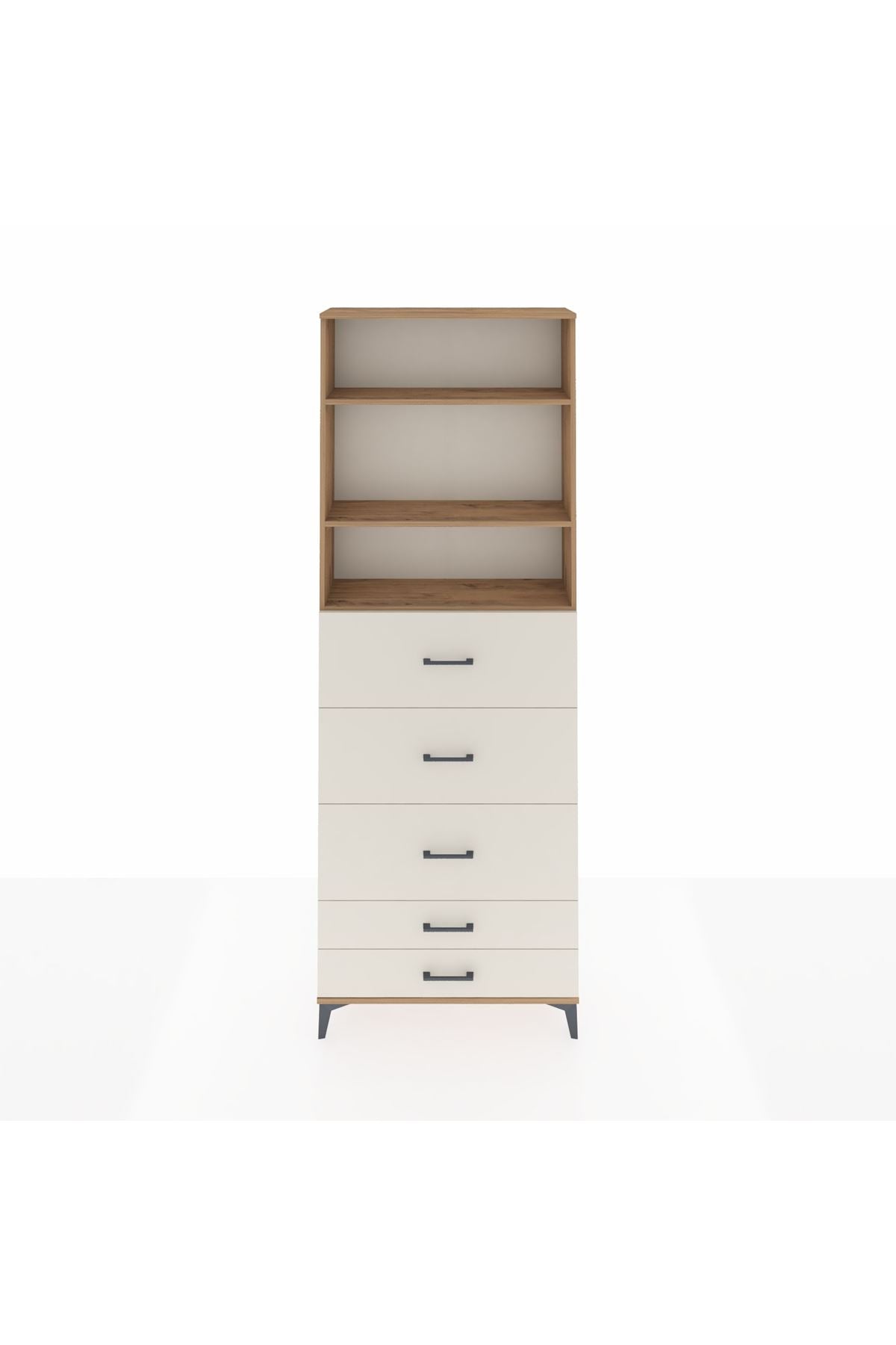Arges Dolap 3 Raflı 5 Çekmeceli 88x30x243 - S33M206V7A