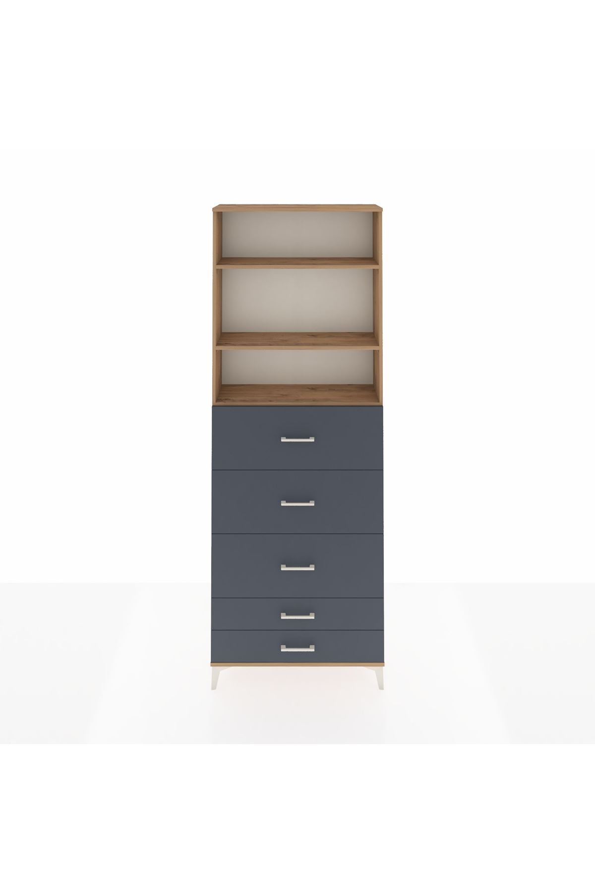 Arges Dolap 3 Raflı 5 Çekmeceli 88x30x243 - S33M206V8A