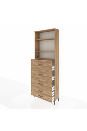 Arges Dolap 3 Raflı 5 Çekmeceli 88x30x243 - S33M206V9A