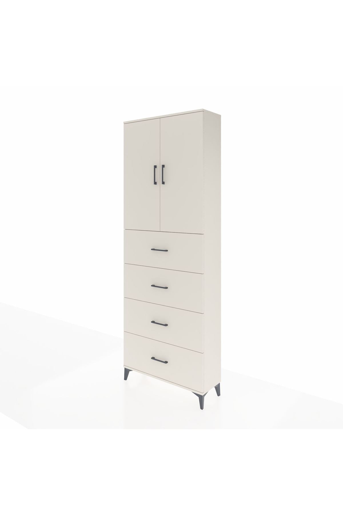 Arges Dolap 3 Raflı 4 Çekmeceli 2 Kapaklı 88x30x243 - S33M207V1A