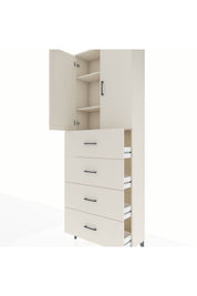 Arges Dolap 3 Raflı 4 Çekmeceli 2 Kapaklı 88x30x243 - S33M207V1A