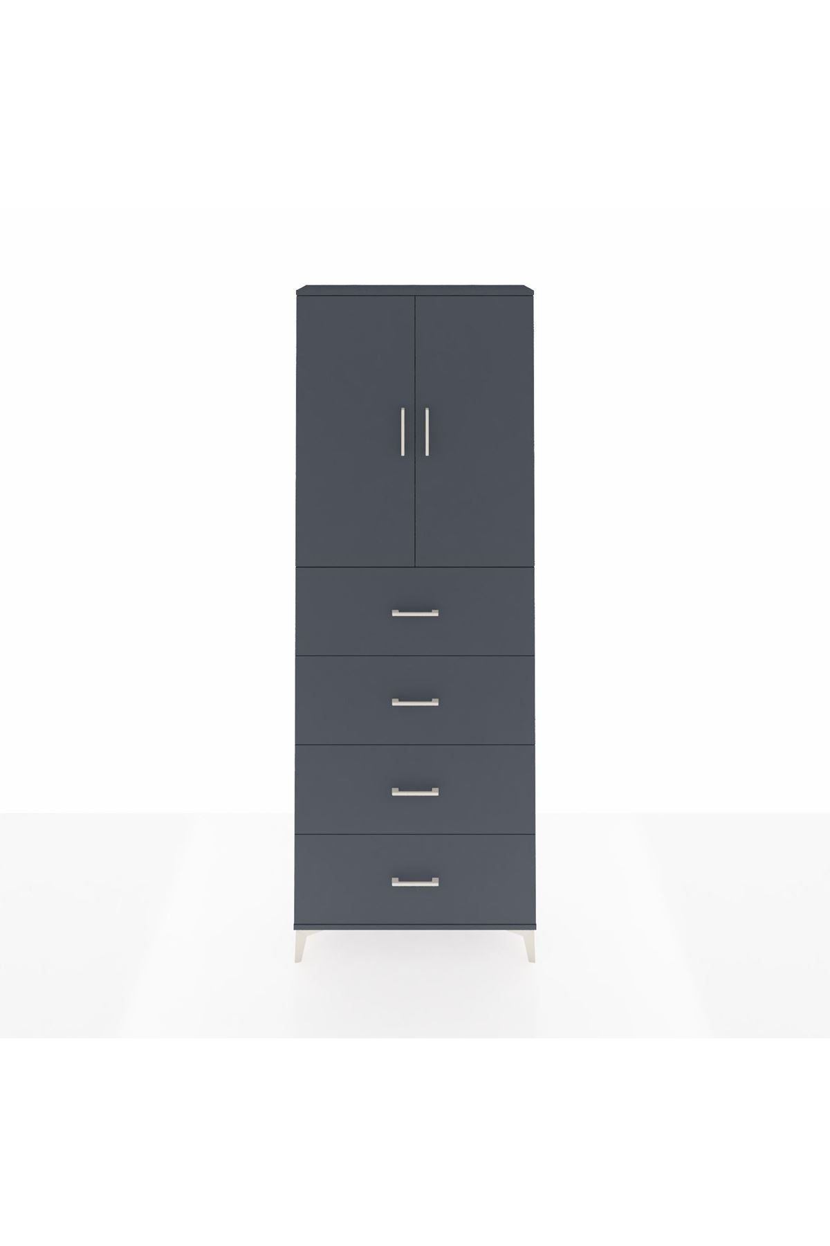 Arges Dolap 3 Raflı 4 Çekmeceli 2 Kapaklı 88x30x243 - S33M207V5A