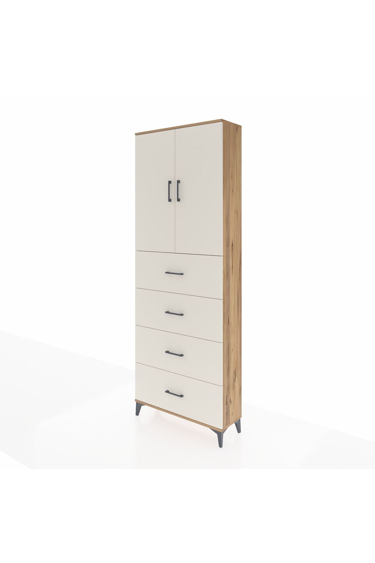 Arges Dolap 3 Raflı 4 Çekmeceli 2 Kapaklı 88x30x243 - S33M207V7A