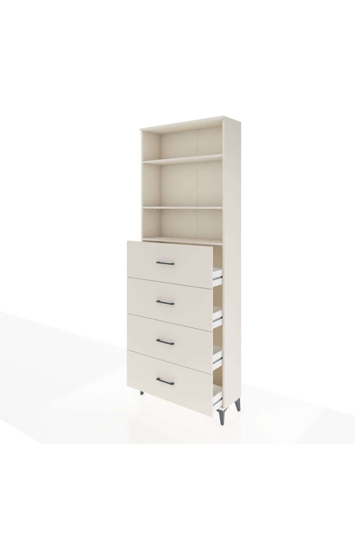 Arges Dolap 3 Raflı 4 Çekmeceli 88x30x243 - S33M208V1A