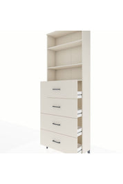 Arges Dolap 3 Raflı 4 Çekmeceli 88x30x243 - S33M208V1A
